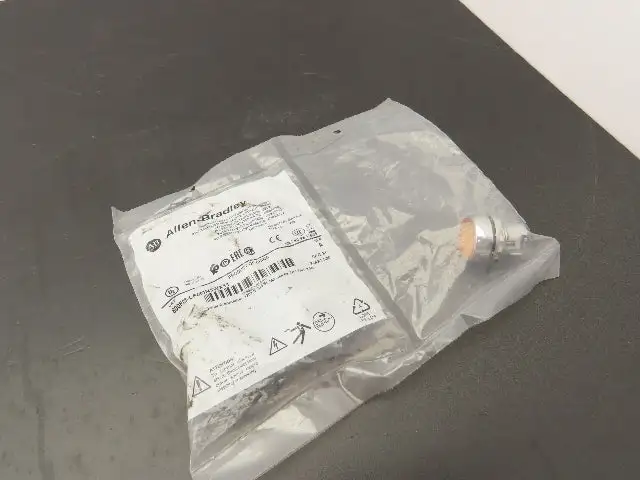 Allen Bradley Pushbutton Amber Orange Illuminated Momentary 2 NO 2NC 22mm