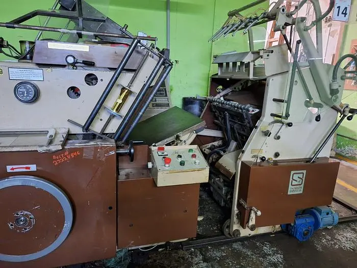 Used 1986 SAROGLIA FUB DIE CUTTER WITH FOIL _UNKNOWN_ Hot Stamping | Paper Converting Equipment #395873