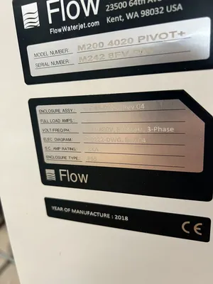 FLOW MACH 200-4020 Waterjet Cutters | Machine Tool Emporium (13)