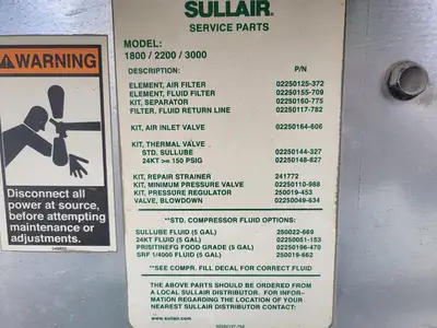 USED 2017 SULLAIR 1809VAC