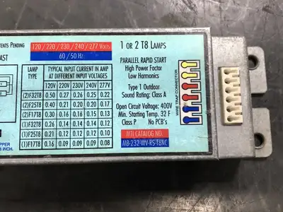 NEW MTI MICROBALLAST MB-232-WV-RS-T8NC
