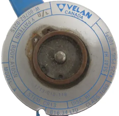 NEW VELAN W-8076Z-02TS WELD SOCKET GLOBE VALVE 3/8 Y PATTERN W8076Z02TS