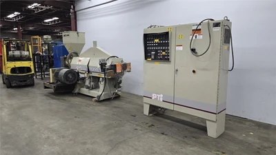 3.5" PTI Extruder, Model 3500 30:1 L/D Ratio Air Cooled Barrel