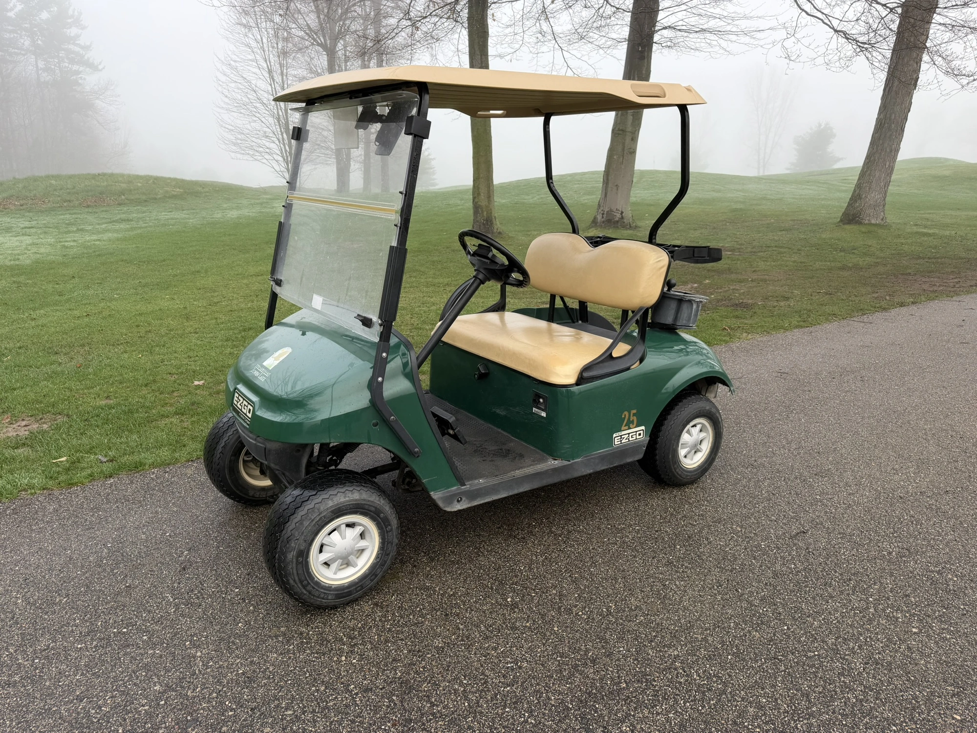 (1) 2015 E-Z-Go golf cart with a Kawasaki gas engine, does not include Club canopy, ball cover, club...