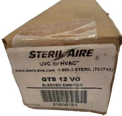 NEW STERIL AIRE GTS 12 VO SLEEVED EMMITER GTS12VO