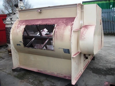 2,000L Tatum Forberg Twin Shafted Stainless Steel Mixer 22 kw