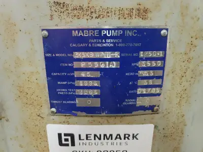 USED 2005 MABRE PUMP WPV-R