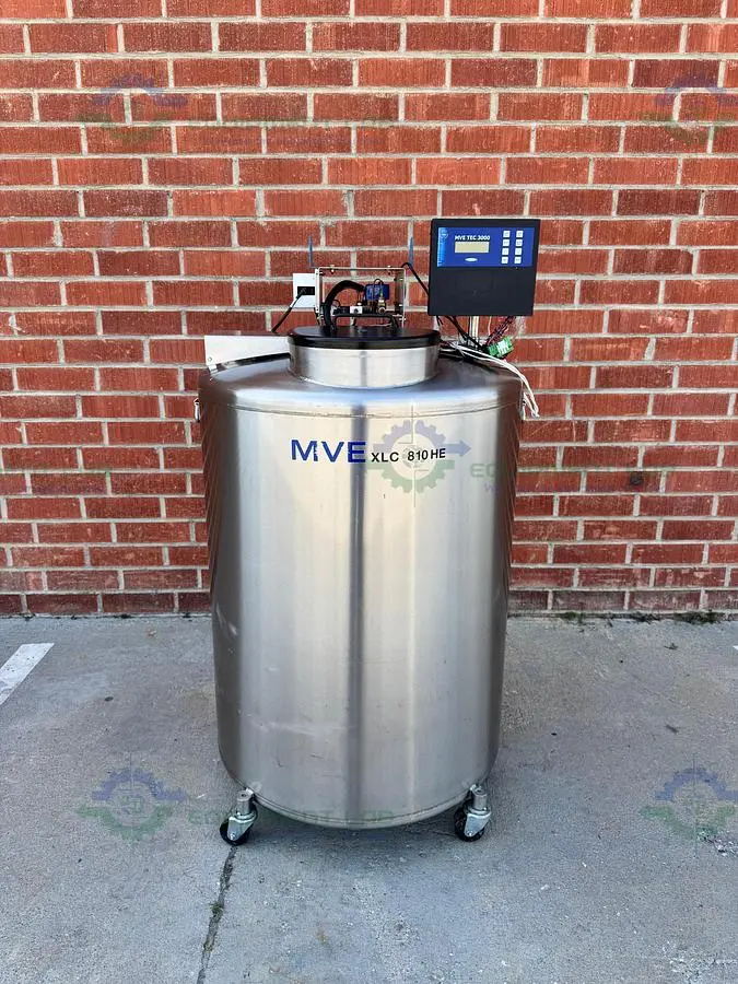 USED CHART MVE XLC 810 HE-F LIQUID NITROGEN CRYOGENIC STORAGE TANK W/ TEC 3000