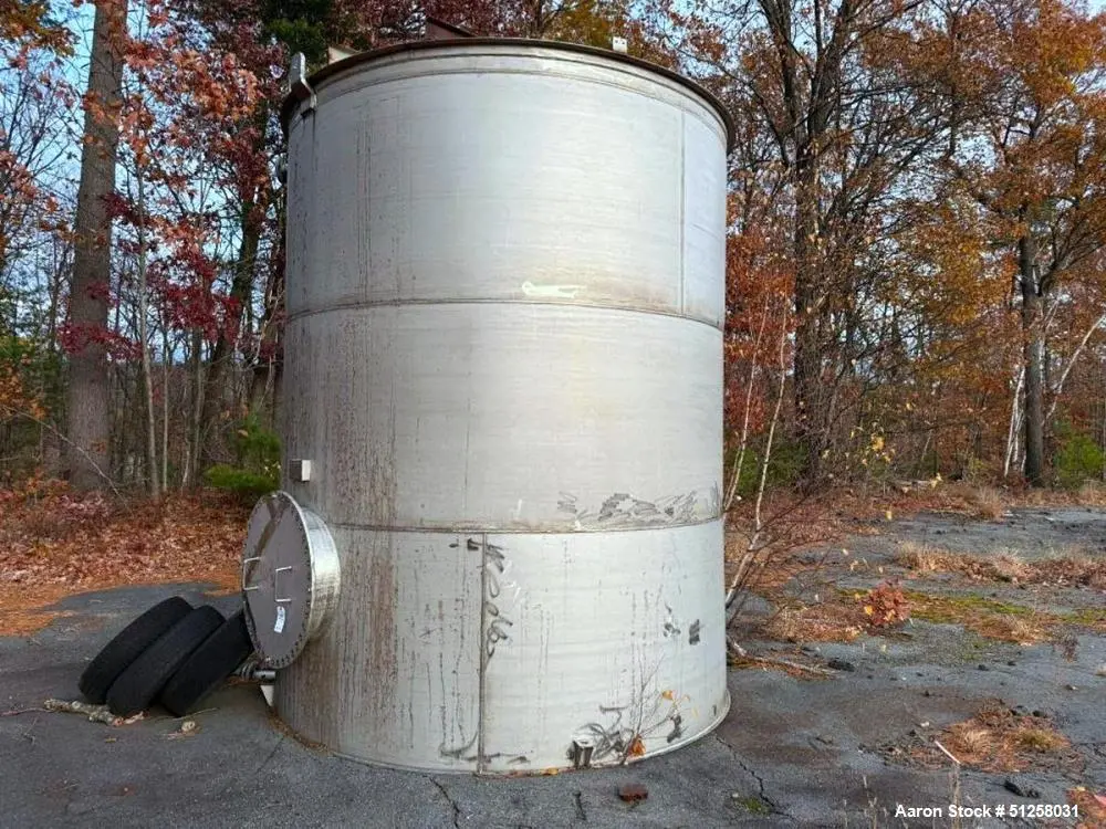 Used 7,000 Gallon Alloy Fabricators 316L Stainless Steel Vertical Storage Tank