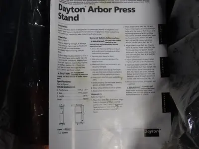 Dayton  Arbor Press Stand Components