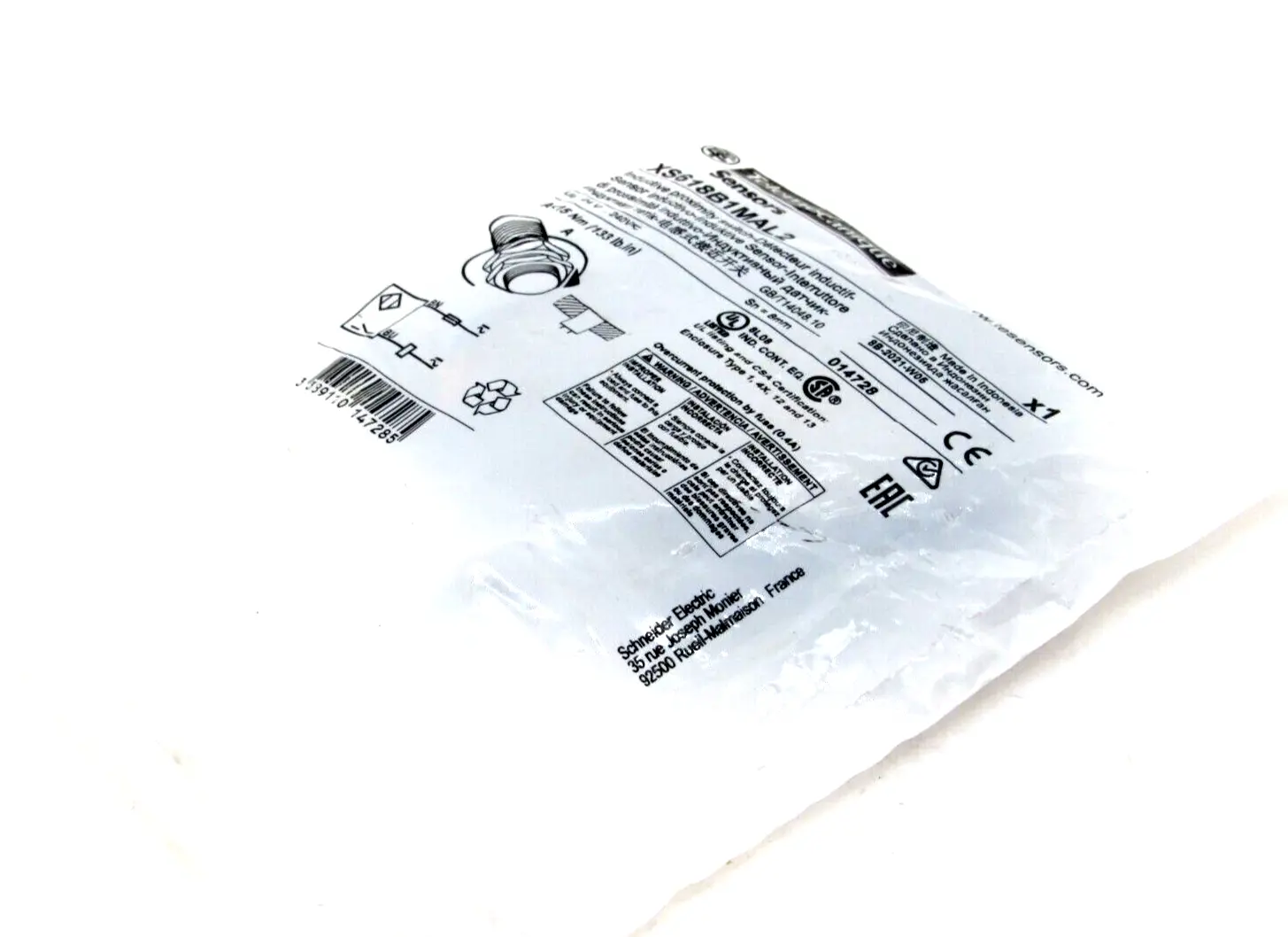 NEW SCHNEIDER ELECTRIC TELEMECANIQUE XS618B1MAL2 INDUCTIVE PROIMITY SWITCH