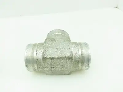 Crawford Swagelok Steel Compression Fitting Union Tee 1-1/2" Tube Double Ferrule
