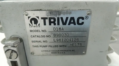 Used LEYBOLD TRIVAC _UNKNOWN_ Vacuum Pumps | OCO Industrial #1633781