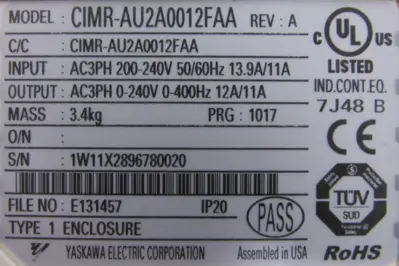 NEW YASKAWA CIMR-AU2A0012FAA A1000 AC DRIVE CIMRAU2A0012FAA