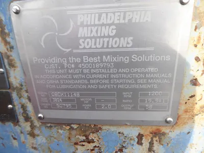 Philadelphia Mixing Type 3824 Agitator Drive 1200 RPM In 58 RPM Out 19.9:1 Used
