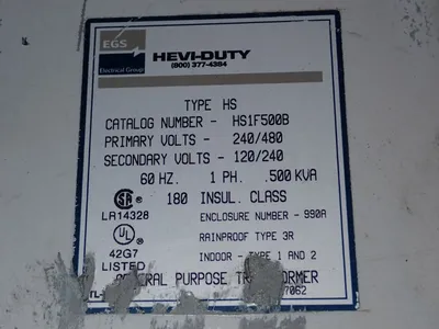 1 Kva Transformer - Hs1f500b
