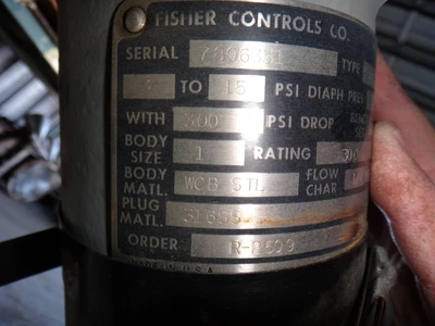 Fisher 1" 300 Class, WCB Steel Flanged Control Valve