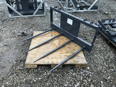 USED JCT SKID STEER BALE SPEAR WITH 4 TINES
