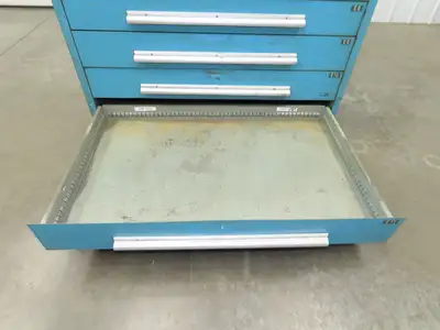 Nu-Era Modular Tool Storage Cabinet 11 Drawer 45x28x61" Stanley Vidmar Blue