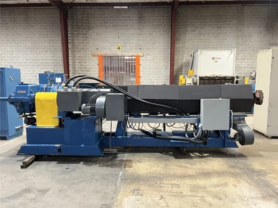 4.5" John Brown/Egan Ram Stuffer Extruder, 32:1 L/D, 250 Hp AC Motor