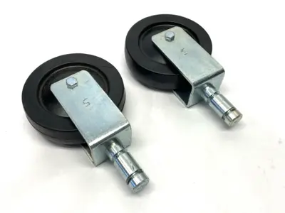 New | in-Stock Metro Plated Rigid Stem Caster 5" LOT OF 2 Casters Michigan US | Maverick Industrial Sales #1395588