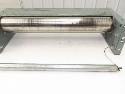 Hytrol 30" Slider Bed Belt Conveyor Tail Pulley Assembly 3.25" Pulley