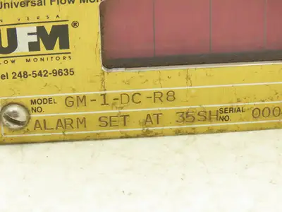 Universal Flow Monitors GM1DCR8 Flowstream 100 SCFH @ 14.7 PSTA 70F 35SH Alarm