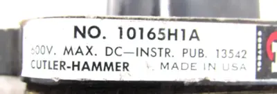 NEW CUTLER HAMMER 10165H1A OVERLOAD RELAY