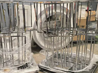 Lot of (5) Metal Retail Display Sign on Stand