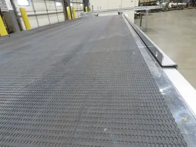 Habasit 38"x 11' 6" Slider Bed Conveyor 33.5"W Grip Belt 220V 3PH 5FPM