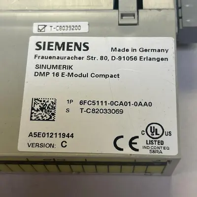 Used SIEMENS 6FC5111-0CA01-0AA0 Misc Electrical & Power Parts Ohio US | Surplus Asset Holdings #1239377