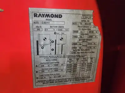 Used RAYMOND 425-C40TT Misc Forklifts British Columbia CA | Lenmark #237713