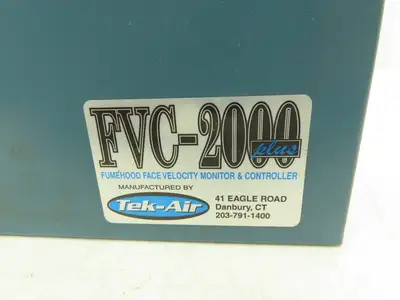 Tek Air FVC-2000 Plus Fumehood Face Velocity Monitor Control Panel 1008ASI00001A