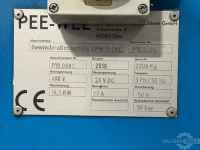 Used PEE-WEE P10CNC Thread Rollers NL | Mach 4 Metal #1511016