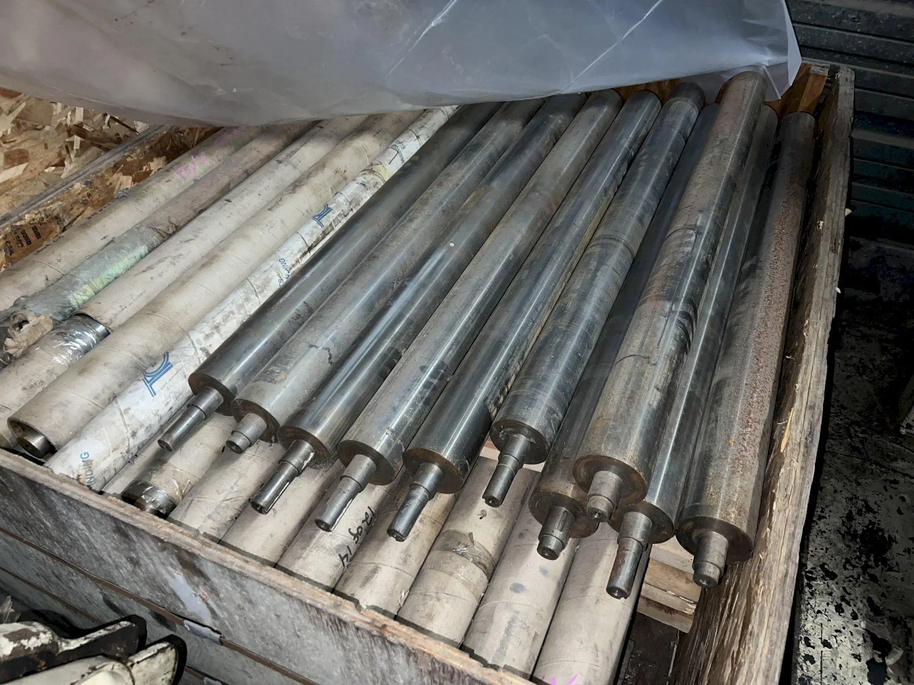 2.5" YODER ROLLFORMER ARBOR SPINDLE SHAFTS, NEW IN BOX:  40+ AVAILABLE @ $150 EACH: STOCK #15908
