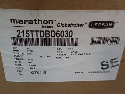 Used MARATHON MOTORS 215TTDBD6030 Motors (misc) Ohio US | HGR 24 #912608