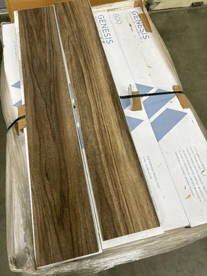 495 SF of Metroflor Premium Genisis LVP Flooring 7.5" x 48" - Smoke -  SKU LVR