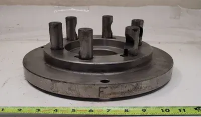 USED BUCK CHUCK D1-8 LATHE CHUCK MOUNT – 12IN DIAMETER