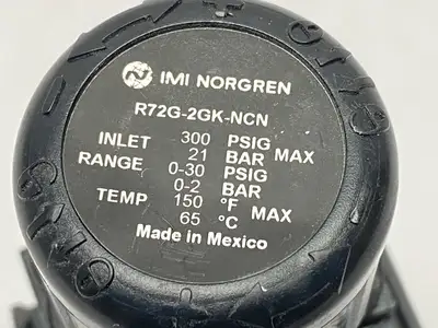 USED IMI NORGREN PNEUMATIC PRESSURE REGULATOR 0-30 PSIG 1/4"