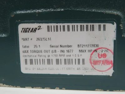 Used TIGEAR _UNKNOWN_ Speed Reducers Texas US | OCO Industrial #1686276