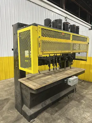 8 SPINDLE X 24" X 86" CEMCO MULTI-HEAD GANG DRILL & BORING MACHINE: STOCK #22927