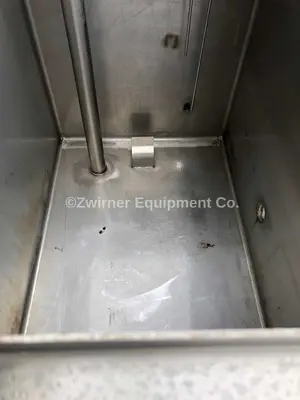 100 Gallon Stainless Steel Rectangular Single Shell CIP Tank, Open Top with Lift Off Cover, Slope Bottom