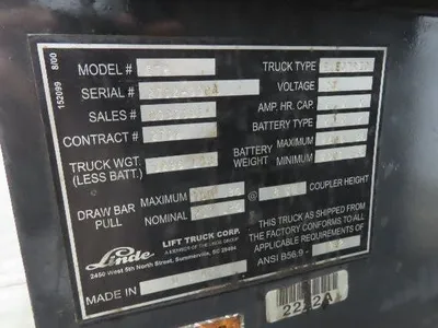 Linde ETR Electric Warehouse Walk Ride Pull Truck 24VDC Tow Tractor