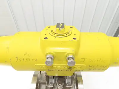 Velan 4-150 Stainless Ball Valve 4" Flanged w/Hytork 425 Pneumatic Actuator