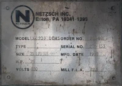 USED NETZSCH LMC-20-EDCMS