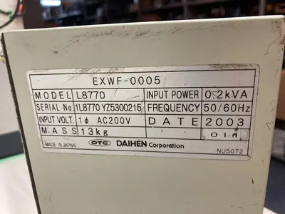 Daihen,EXWF-0005 L8770,Power Supply 0.2kVA