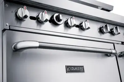 New | in-Stock Dukers New Dukers DCR60-10B 60" Gas Cooktop Range with Ten (10) Open Burners Commercial Ranges Illinois US | Falcon Restaurant Supply #1376279