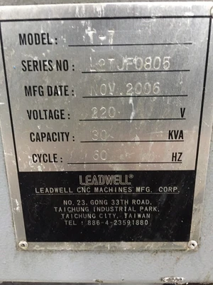 USED LEADWELL T-7