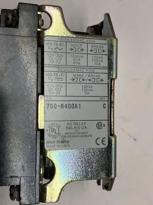 Used ALLEN-BRADLEY 700-N400A1 Miscellaneous Equipment (Electrical & Power) Ohio US | Surplus Asset Holdings #1412843