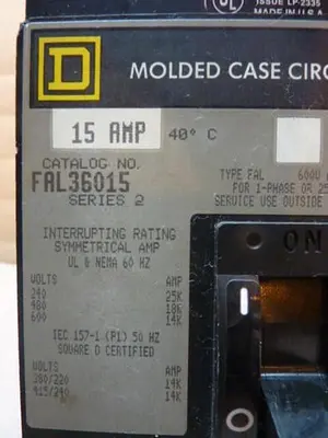 USED SQUARE D FAL36015